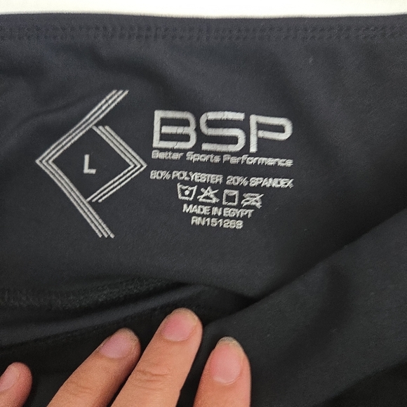 NWT BSP Black Flare Leggings Women’s Size Large Media Pocket Yoga Athletic Pants - Picture 3 of 15